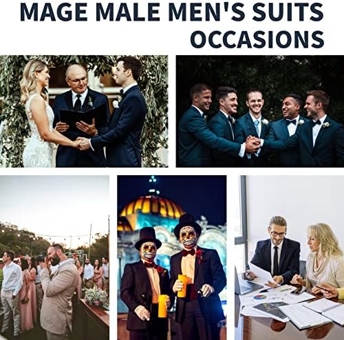Mage muški muški 3 -komad odijelo Slim Fit solid One Button Party Wedding Tuxedo odijela Blazer jakna prsluci hlače set