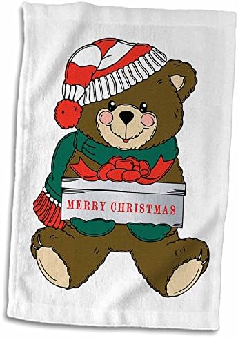 3Drose Florene Božić - Slatki medvjedić s veselim božićnim božićnim ručnicima