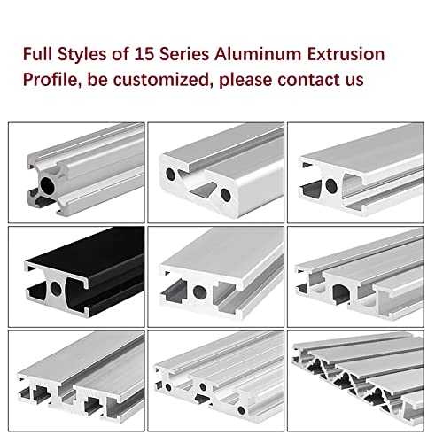 4 pakiranja aluminijskog ekstruzijskog profila 1515 duljina 33,46 inča / 850 mm srebrna, 15 mm 15 mm 15 serija europski standardni