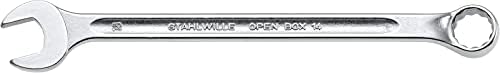 Kombinirani ključ od 40100707, otvorena kutija, duga, veličina 7 mm, krajnji kut prstena od 10 stupnjeva, izrađen od kromiranog