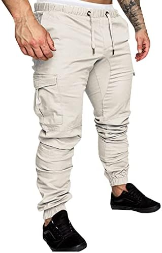 Xiaxogool Lounge hlače, teretne hlače s niskim strukom za muškarce trkača Sweatpants casual hlače Slim Fit chino hlače s