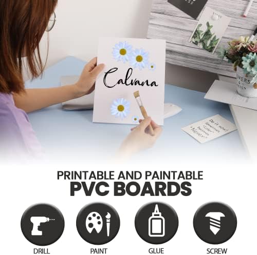 Calvana Prošireni PVC listovi - 8,5 ”x 11” x 1/4 ”plastični ploča za ploče - ploča za ispis za natpise i zanate - fleksibilna,