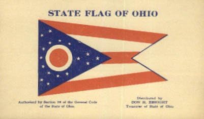 Državna zastava, Ohio razgledna razglednica