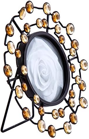Truu Design Dekorativni okvir za slike s kristalnim perlama, 9,25 inča, zlato