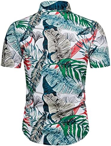 Muški proljetni i ljetni vrhovi košulja tiskana casual rever velika veličina plaža odmor cvjetna modna bluza kratka rukava