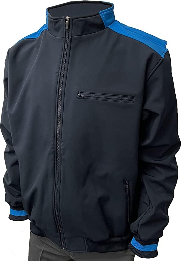 Smitty | BBS-343 | College softball stil puni zip toplinski flece sudijski jakna | Mornarica w/ plava | Izbor kolegijalnog