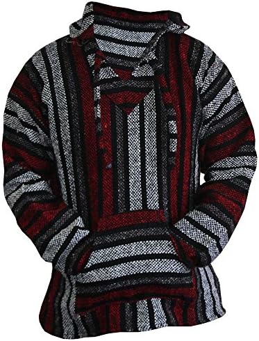 Del Mex meksički baja hoodie džemper Jerga pulover crvena siva unisex