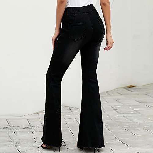 2 / ženske hlače Plus veličine s elastičnim strukom, ženska moda za pranje u vodi, visoke rastezljive kratke traper hlače