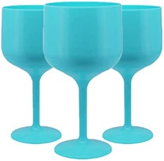 Gin koktel naočale plava premium plastika Neraskidiva višekratna upotreba | Za zabavu, vjenčanje, putovanja, bazen, kampiranje,