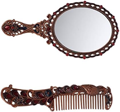 Zerodeko 1 set ogledalo s ručicom za putovanja set za žene ogledalo ručno prijenosno ogledalo ogledalo ogledalo zaglađivanje