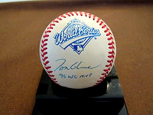 Tom Glavine 95 WS MVP Braves Pitcher Hof Potpisan Auto 1995 WS igra bejzbol JSA - Autografirani bejzbol