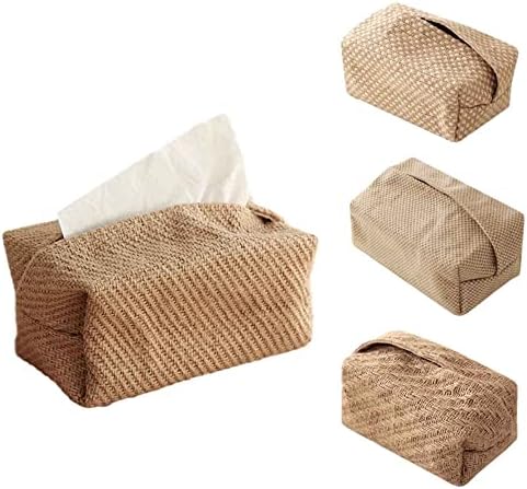Novi japanski stil juta tkiva držač salvete za salvete za dnevnu sobu kutije za tkivo kontejner kućni automobili papiri dozatorski