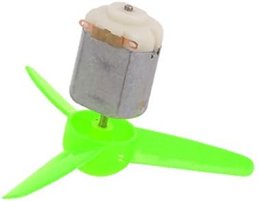 X-DREE DC 6V 0,05A 4800rpm Strong Force Motor 3 Omama Green Propeller 80Mx2mm (DC 6V 0,05A 4800rpm Fuerza Fuerte Motor 3
