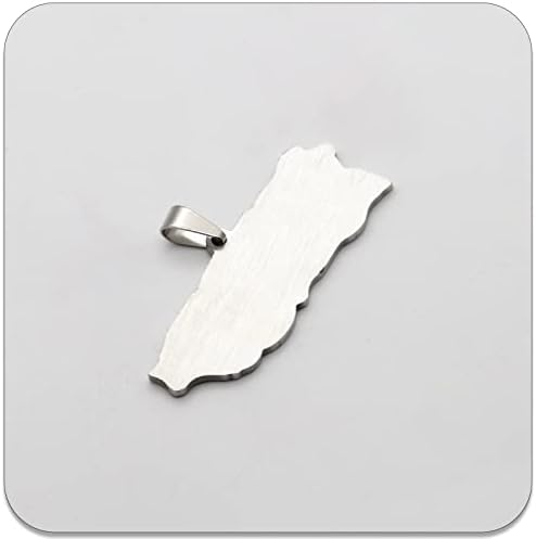 Ogrlica za modni nakit od graška od nehrđajućeg čelika Portoriko Map privjesak ogrlica