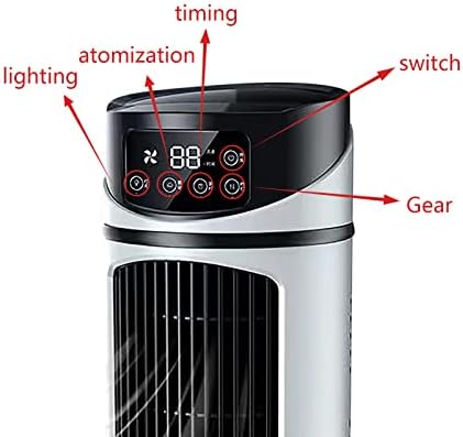 Prijenosni klima uređaji, isparavni hladnjak zraka s vremenskim i rgb boja noćnog svjetla, 3 brzine Osobni USB hladnjak zraka