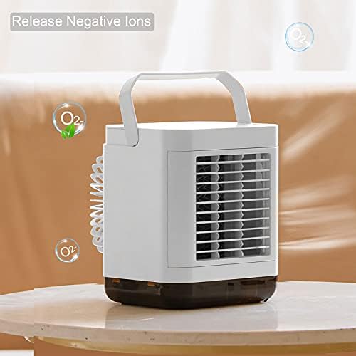 Youcidi ventilator klima uređaja, prijenosni zračni hladnjak baterija s negativnim ionskim ventilatorom s ručicom, ventilator