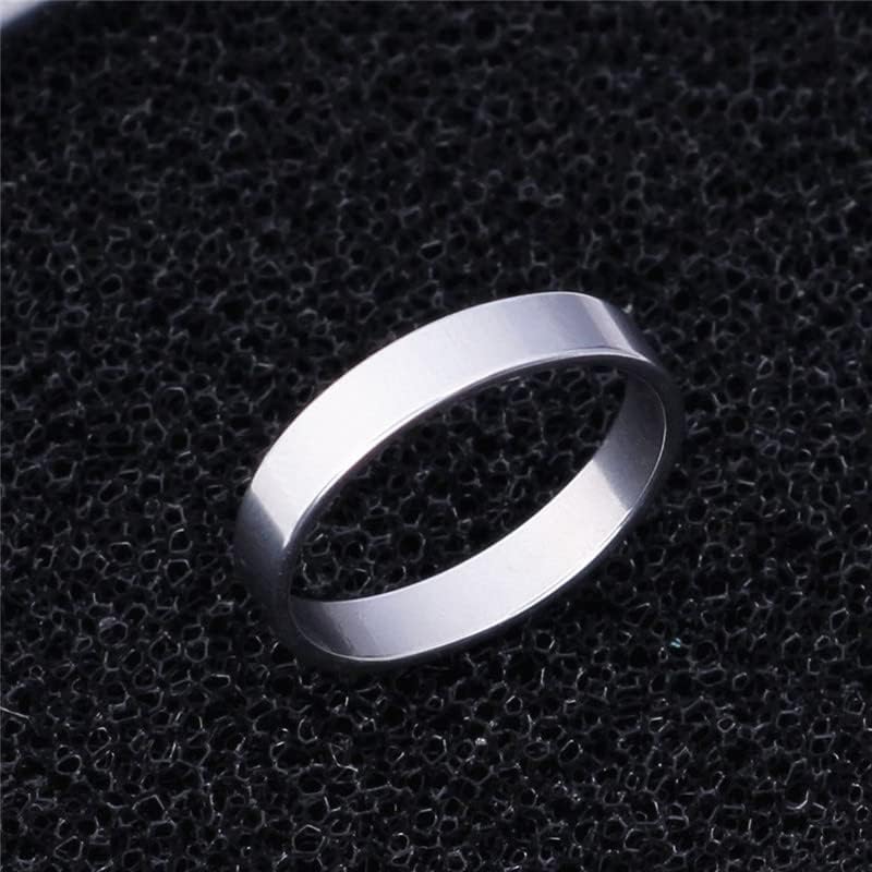 Koleso 316L 4 mm prstenovi Tiny Band Ring za muškarce i žene modni srebrni repni prsten-80286