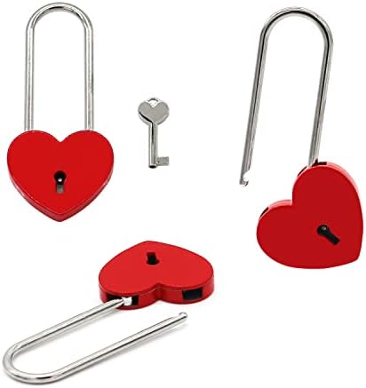 1pcs crveni kampanjski u obliku srca Slatka ljubavna brava s ključem za male drvene kutije za nakit kofer kabinet bilježnica