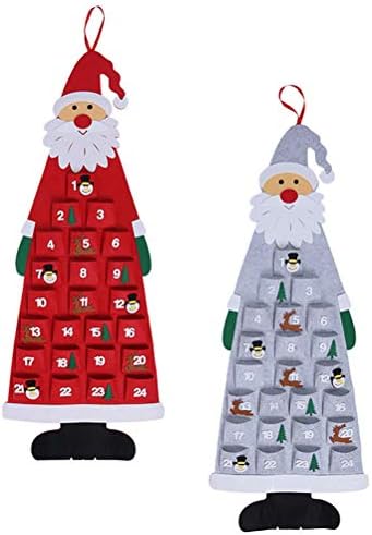 1 set 2pcs kalendar s privjescima za božićno drvce od filca za 2021
