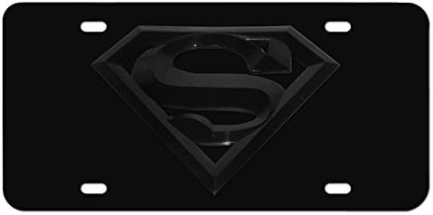 Elektroplate Superman Silver 3D crna registarska tablica