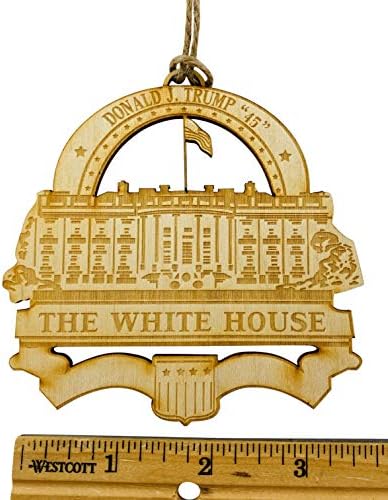 Westman radi božićni ukras Bijele kuće s Donaldom Trumpom 4 -inčnim ukrasom od drveta napravljenog u SAD -u