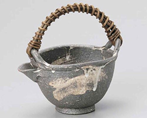 Yohen četkica 5.7inch set 5 sake Carafes siva keramika napravljena u Japanu