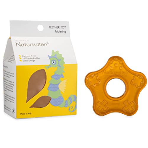 Natursutten Starfish Teether - Dječje igračke za zube - ekološki prihvatljiva prirodna guma, PVC i bez BPA - Danski