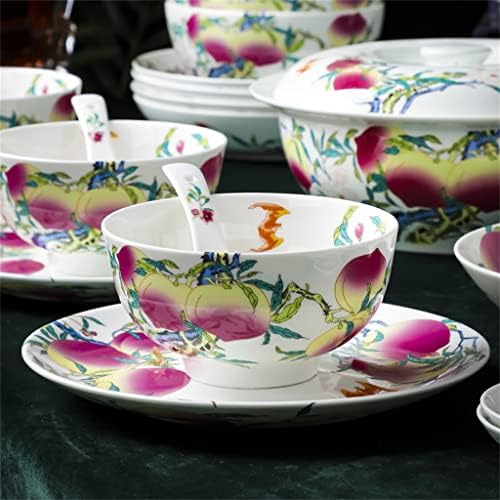 Lly kineska imitacija keramičkog pribora za set za zdjelu tanjur žlica i štapiće za sjeckalice set kućanstva