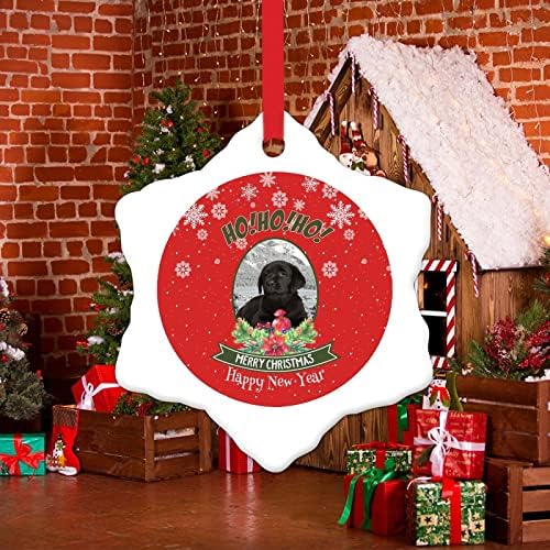 Dekorativni viseći ukrasi vijenac pas u snježno crvenom odmoru Keramički božićni ukras Sretan Božić Ho ho božićni ukrasi
