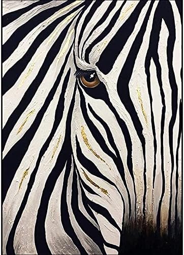 Konja ukrasna slika ručno oslikana uljana slika --- trijem Viseće slikanje životinjske zebre-Klasična dnevna soba Pozadina