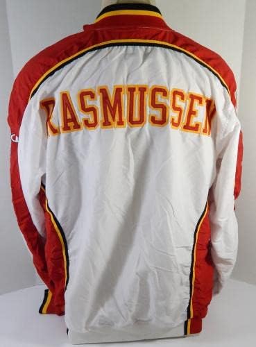 1992-93 Atlanta Hawks Blair Rasmussen 41 Igra Upotrijebljena bijela Wu jakna hlača 25 P 9 - NBA igra korištena