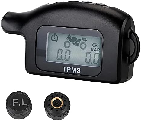 WYKDD motociklističke TPMS LCD prikaz motornih tlaka tlaka tlaka alarme Temperatura guma s 2 vanjska senzora