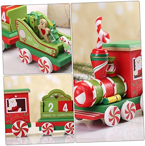 3 seta božićnih ukrasa vlak ukras vlak Chu-Chu vlak ispod božićnog drvca ukrasi božićne figurice od medenjaka figurica božićnog