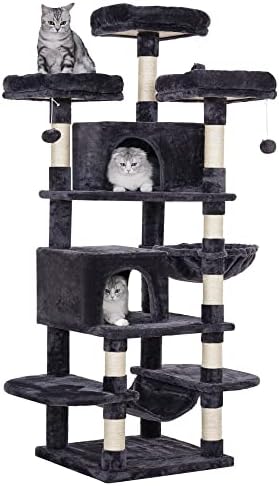 Komplet za mačke s višerazinskim velikim tornjem za mačke s Grebalicama od sisala, Grgečima, namještajem za mačke, centrom