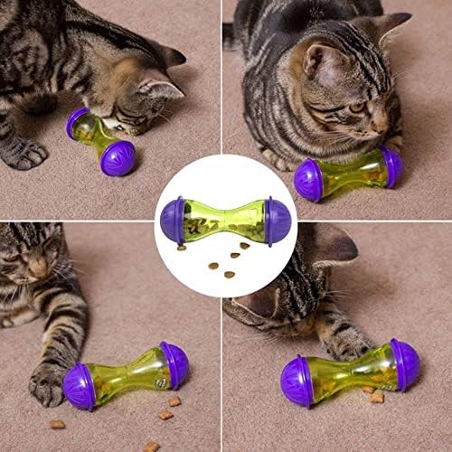 OALLK CAT Feeder Toy ugrađena interaktivna igra Bell za mačke ispunjene hranom i poslasticama odlična za kontrolu porcija