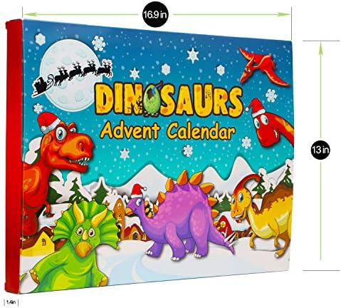 Adventski kalendar za 2022. godinu s 24 dinosaura za dječake, djevojčice, malu djecu, božićno odbrojavanje za poklone za