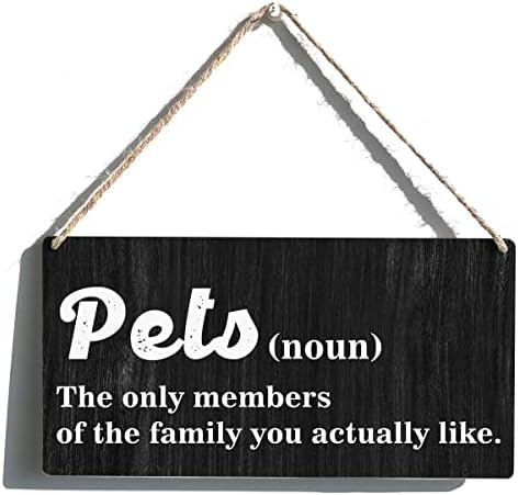 Kućni ljubimci Definicija potpisuje poklon farme kućni ljubimci Jedini članovi obiteljskog drvenog visećeg znaka Plak Rustikalni