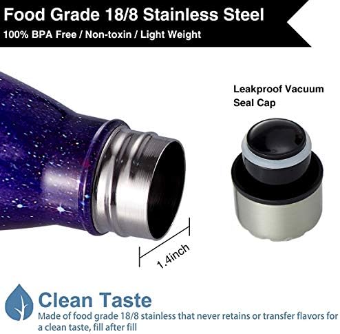 Hgdgears 17oz boca od nehrđajućeg čelika s dvostrukim zidom Vakuum Izolirana tikvica BPA bez propuštanja cola oblika termos