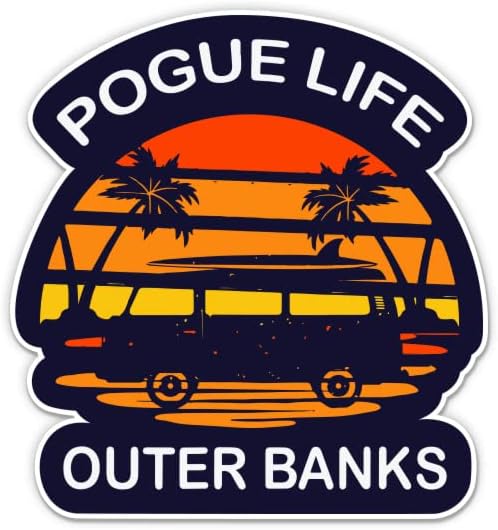 Naljepnica Pogue Life Outer Banks - naljepnica za prijenosno računalo - vodootporni vinil za automobil, telefon, boca s vodom