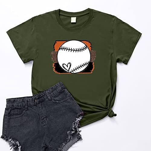 Miashui ženke majice za bejzbol za bejzbol kratki rukavi Slatka grafička ženska majica za bejzbol majice