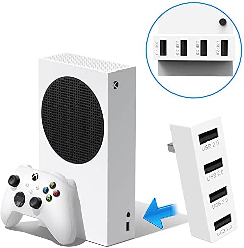 JZW-Shop 4-port USB hub 2.0 za Xbox Series S, high-speed USB hub-razdjelnik, adapter za proširenje, kompatibilan sa konzolom