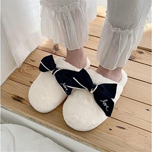 Dame papuče za kose papuče ženski zimski zatvoreni pamučni papučice Korejska verzija kuće kućanstva, sin