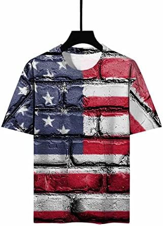 Ženski top s okruglim vratom i kratkim rukavima, zvijezda Dana neovisnosti SAD-a, grafički topovi za dnevnu sobu, majice