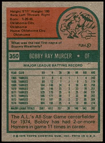 1975. Topps 350 Bobby Murcer San Francisco Giants Ex/MT Giants