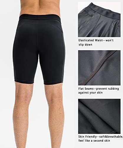 Wragcfm muške kompresije s džepovima koji pokreću treninge atletski aktivni donje rublje kratke hlače