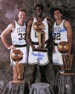 Robert Parish-Kevin McHale-Larry Bird Autographed 16x20 Photo-Autografirani NBA fotografije