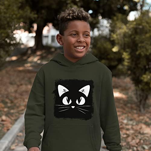 Crna mačka Kids 'Spužva kapuljača s spužvama - kapuljača za djecu - mačje oči za djecu za djecu