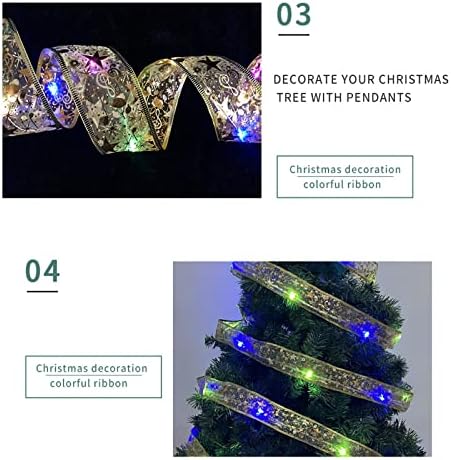 Yayiya 4K5oaf božićna ukras LED svjetla božićno drvce ukrasi diy čipka