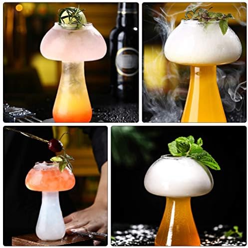 Doitool staklene šalice Postavite gljive koktel staklena čaša šalica pića: čaše za koktele čaša martini staklo set koktel