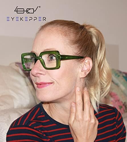 Eyekepper Square Design naočale za čitanje za žene stilski čitatelji - zeleni +2.75